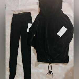 Women's Velour Turtleneck Sweater and Leggings 2pcsSet By Athleta New With Tags